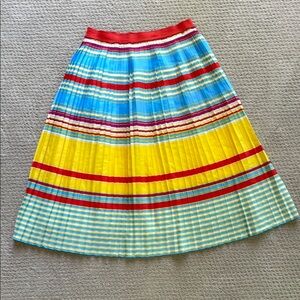 Little Marc Jacobs Colorful Striped/ Pleated Teen Girl/ Women's Midi Skirt
